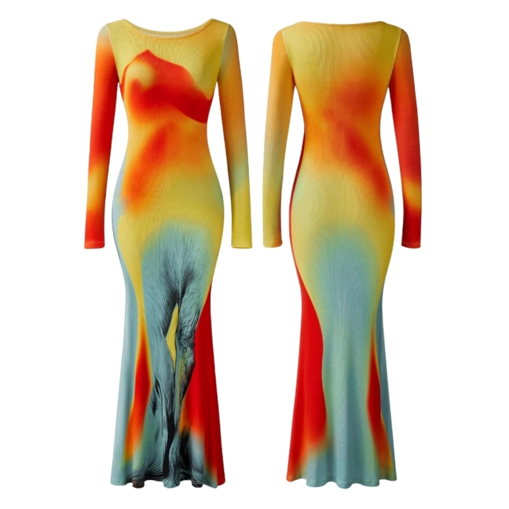 JW PEI Women's Lily Illusion Print  Maxi Dress